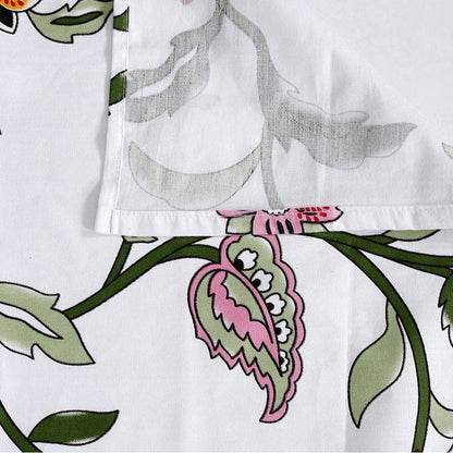 Floral Green Print Cotton Bedding Set | Double Size Default Title