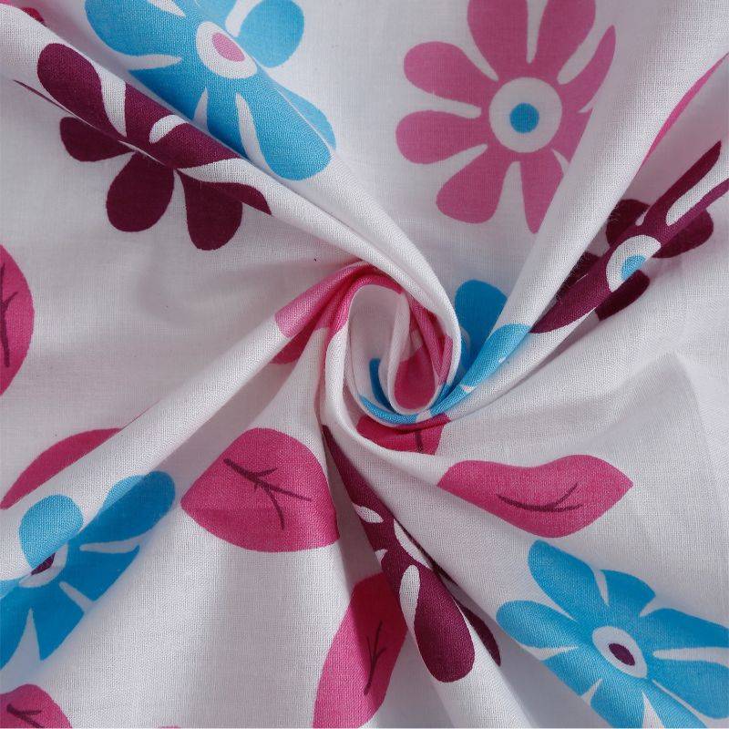 Floral Print Brown Cotton Bedding Set | Double Size Default Title