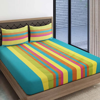 Multicolor Magical Linea  Cotton Bedding Set | Double Size Default Title