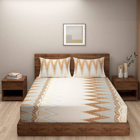 Light Brown Grand Opal Cotton Bedding Set | Double Size Default Title