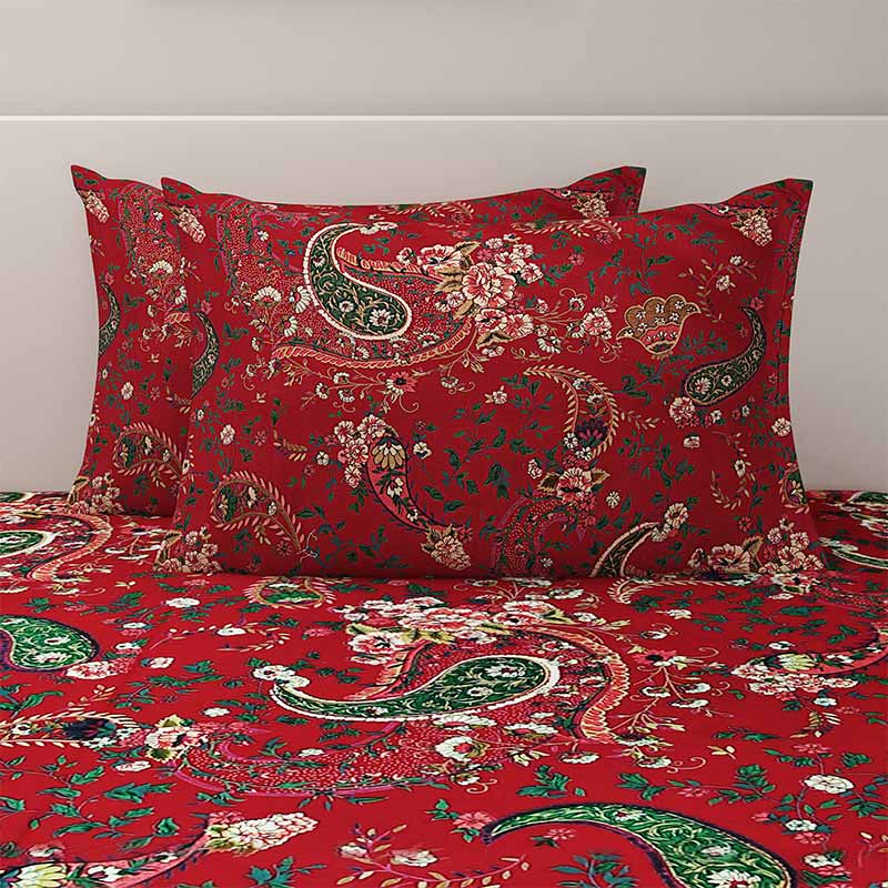 Red Cotton Bedding Set | Double Size Default Title