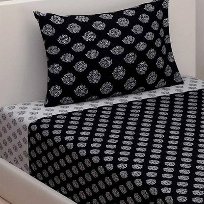 Shades of Paradise Cotton Bedding Set | Double Size | Multiple Colors Black