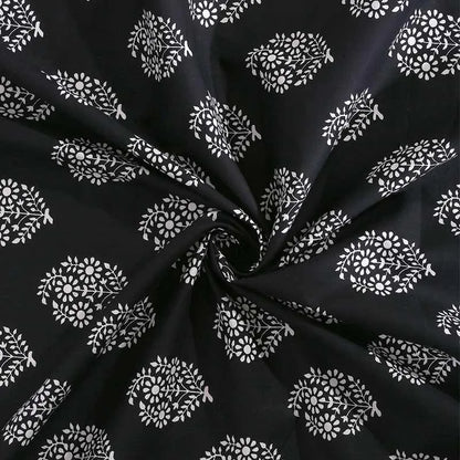 Shades of Paradise Cotton Bedding Set | Double Size | Multiple Colors Black