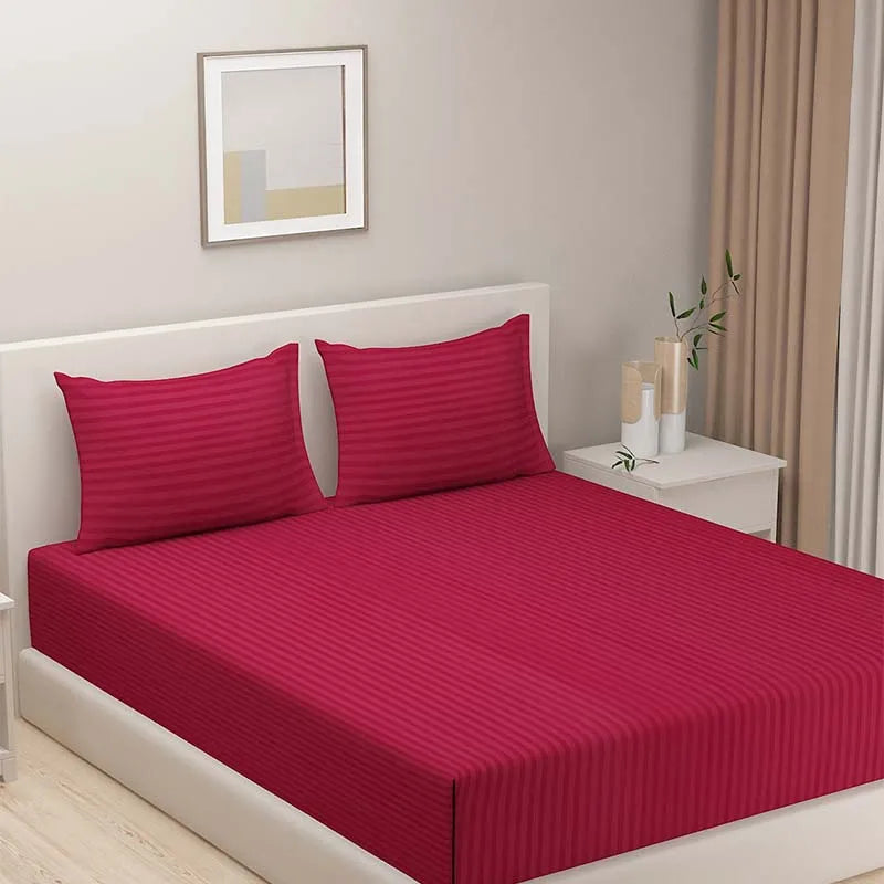 Grand Opal Polyester Bedding Set | Double Size | Multiple Colors Maroon