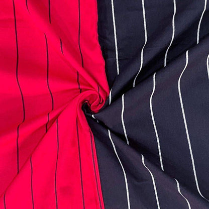 Black Stripes Print Cotton Bedding Set | Double Size Default Title