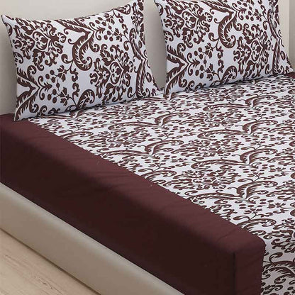 Brown Paradise Cotton Bedding Set | Double Size Default Title