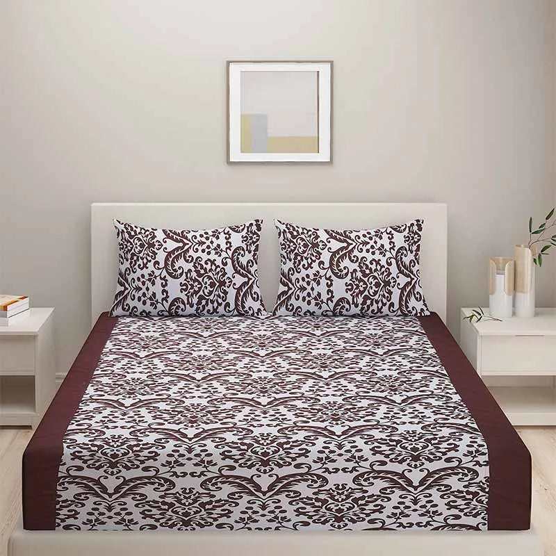 Brown Paradise Cotton Bedding Set | Double Size Default Title