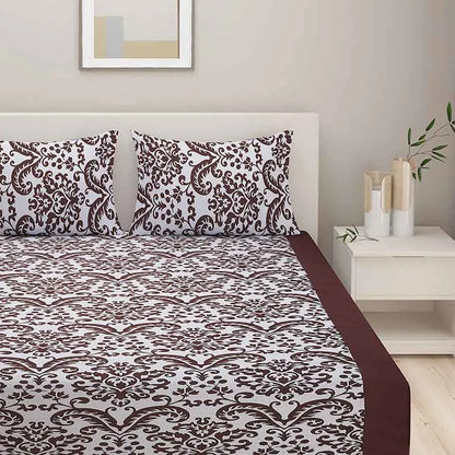 Brown Paradise Cotton Bedding Set | Double Size Default Title