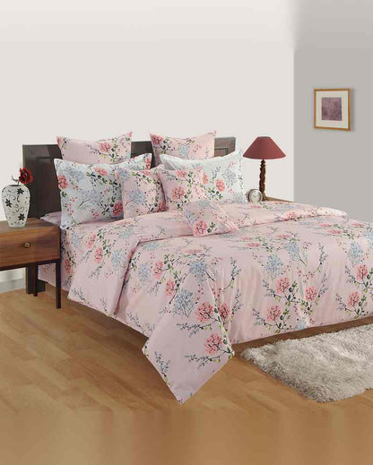 Elegant Amanda Pure Cotton One Bedsheet With Two Pillow Covers Set