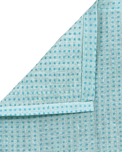 Blue Geometric Cotton One Bedsheet With Two Pillow Covers | 108 x 90 inches