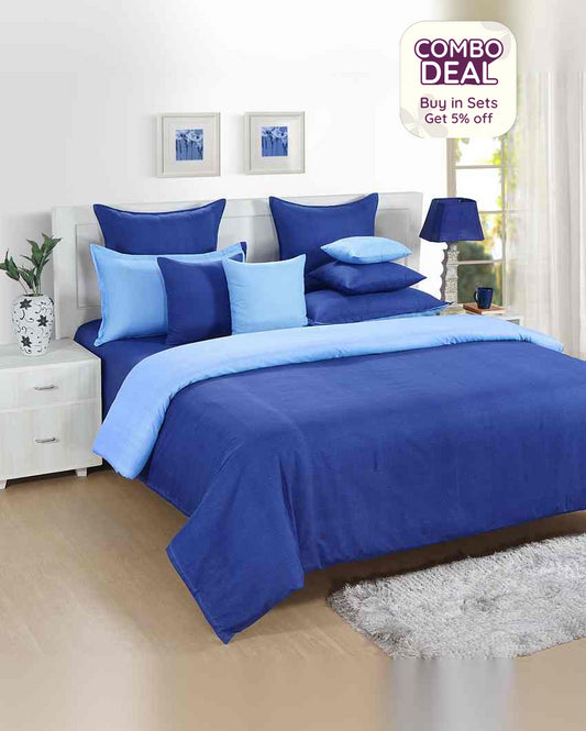 Chic Geometric Pure Magic Microfiber One Double Bedsheet With Two Pillow Covers Set | 108 x 90 inches