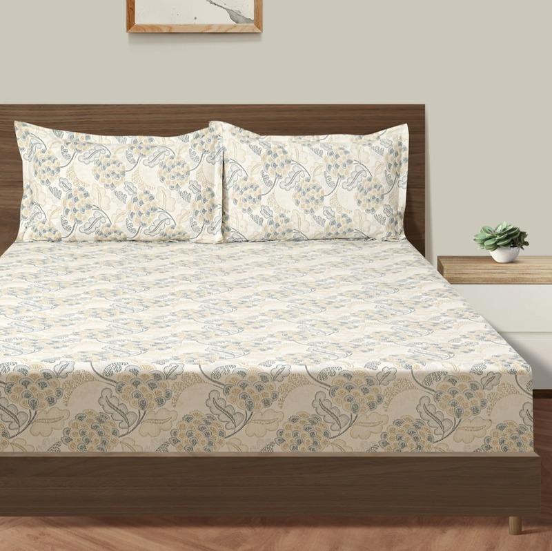 Armeria Maritima Floral Print Cotton Bedding Set Double Size