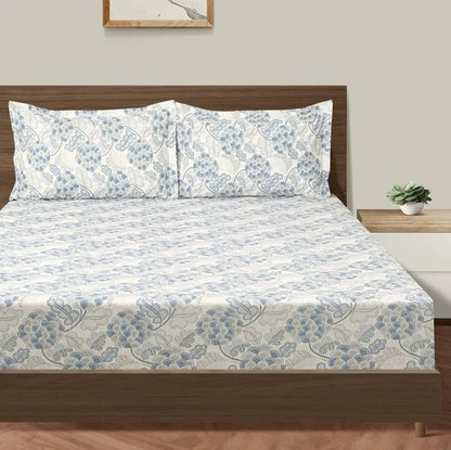 Cornflower Print Cotton Bedding Set Double Size