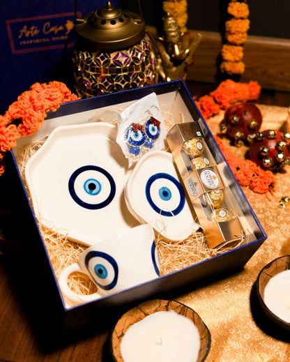 Evil Eye Morning Cup Saucer Tray Blessing Gift Box