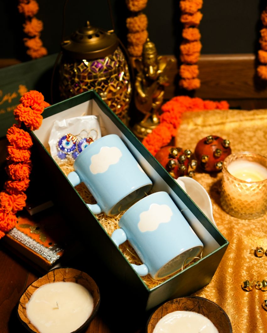 Puffy Cloud 2 Coffee Mugs Diwali Gift Box Set