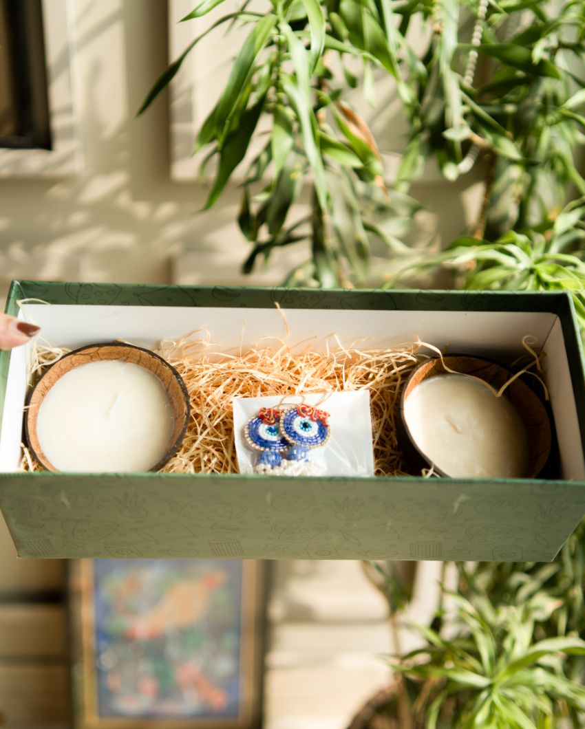 Coconut Shell Candle Gift Box Set