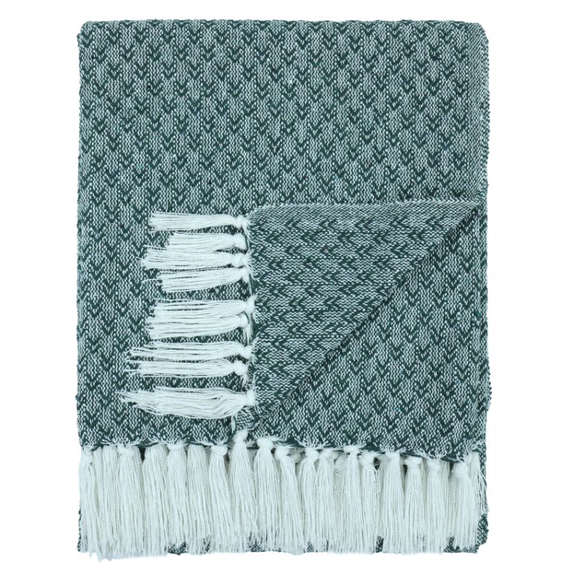 Luxurious Cotton Chevron Woven Throw Blanket | 60 x 50 Inches