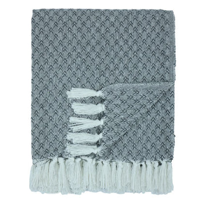 Luxurious Cotton Chevron Woven Throw Blanket | 60 x 50 Inches