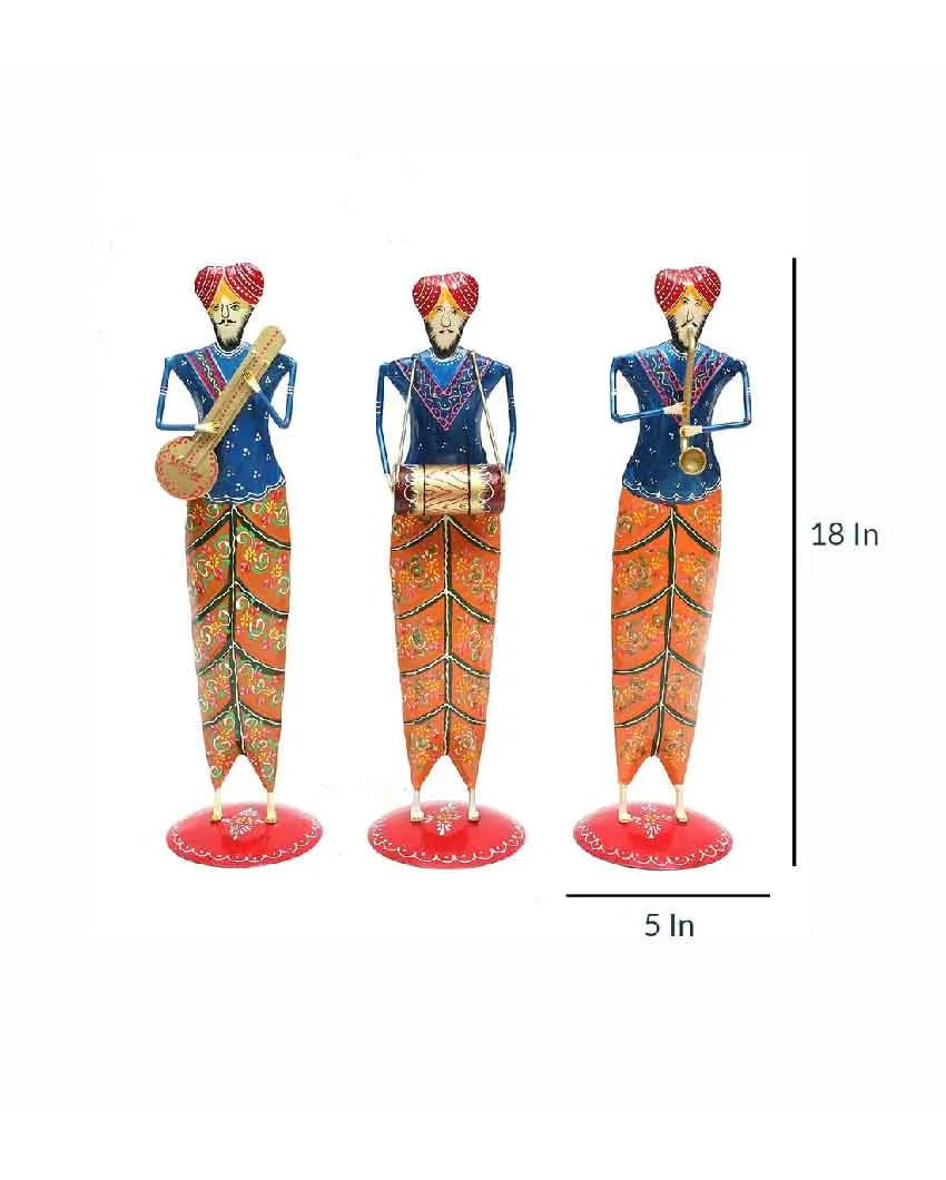 Sardar Iron Standing Musician | Set Of 3