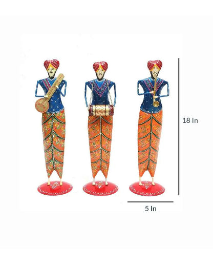 Sardar Iron Standing Musician | Set Of 3