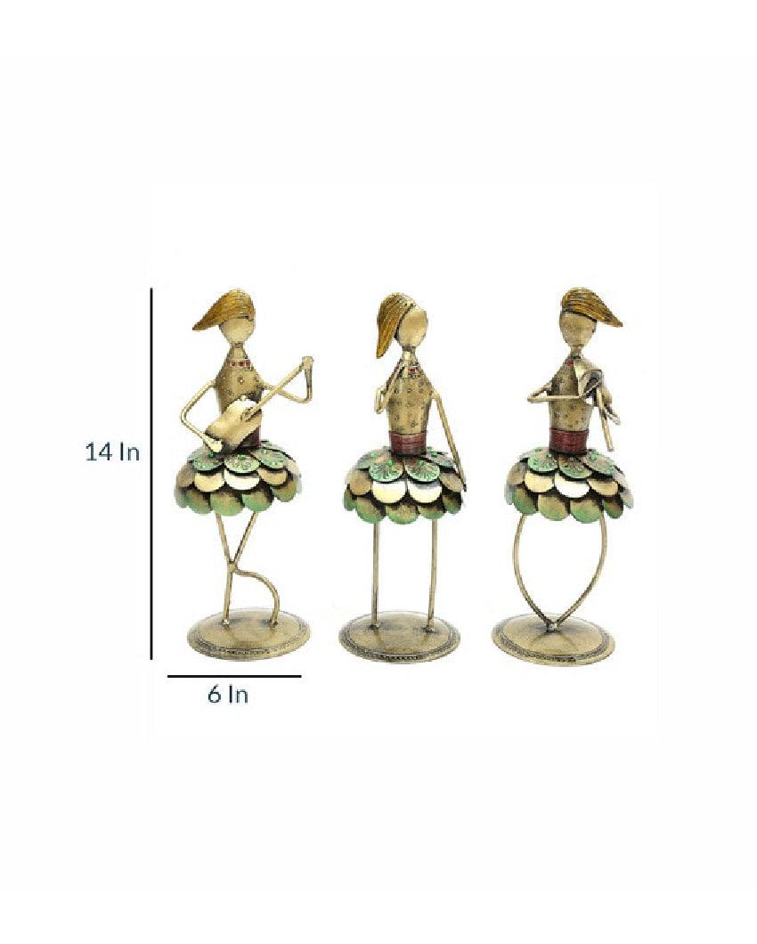 Lady Iron Musicianfigurine | Set Of 3