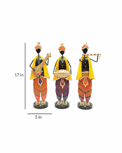 Krishna Musician Figurine Set Of 3