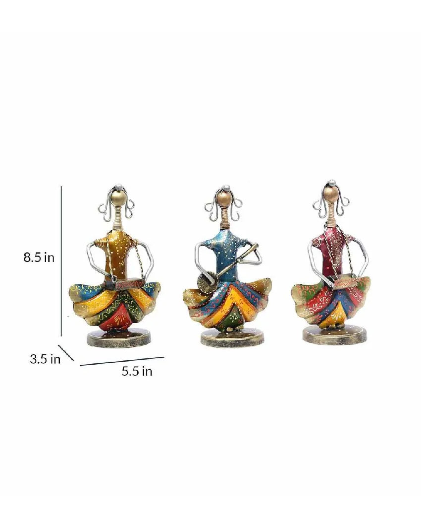 Musician Iron Dolls Figurines | Set Of 3