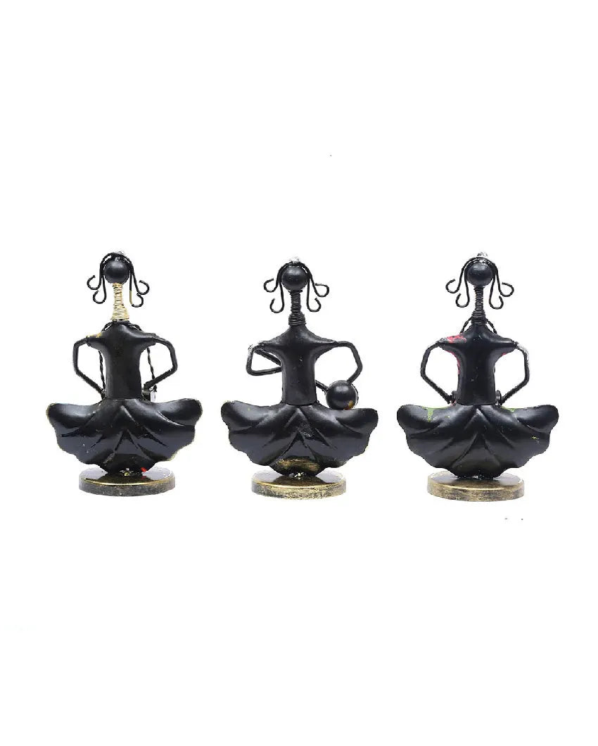 Musician Iron Dolls Figurines | Set Of 3