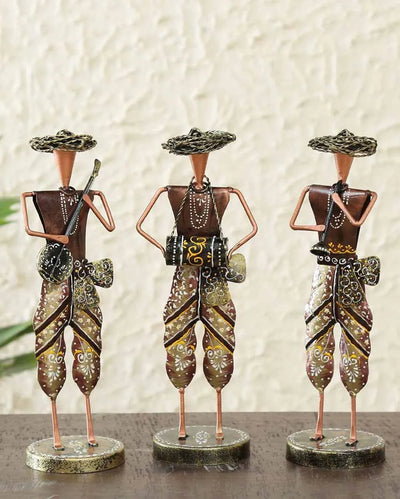 Musician Iron Human Figurine | Set Of 3