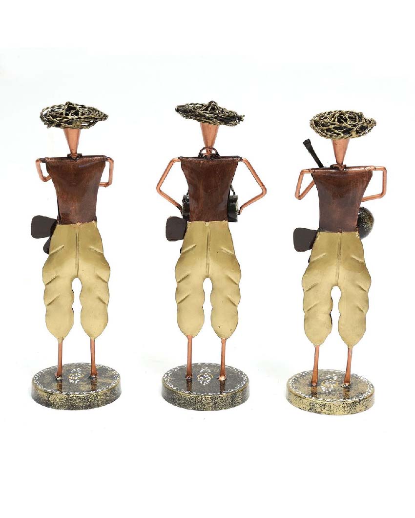 Musician Iron Human Figurine | Set Of 3