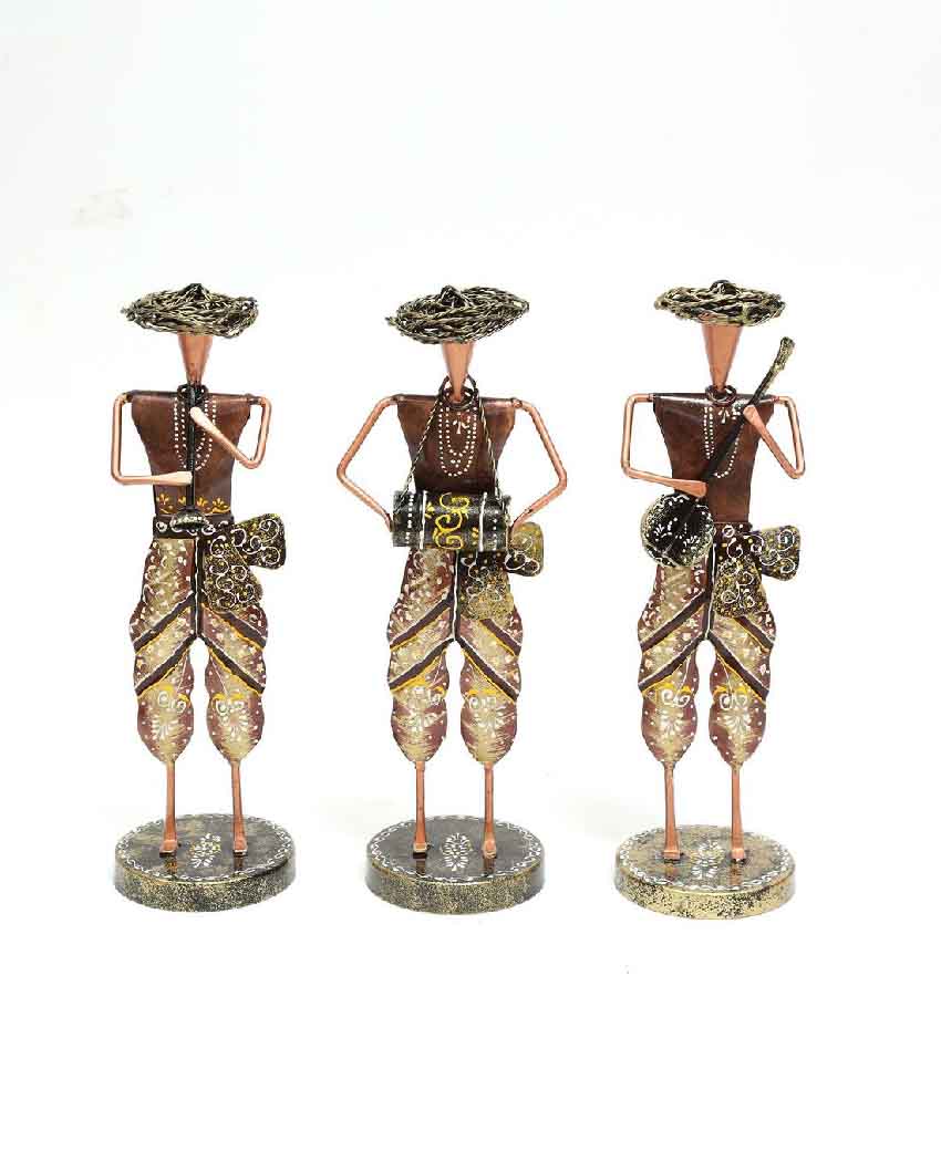 Musician Iron Human Figurine | Set Of 3