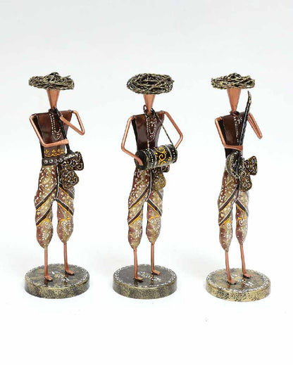 Musician Iron Human Figurine | Set Of 3