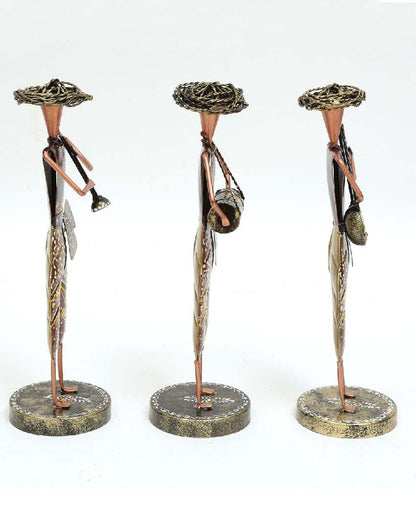 Musician Iron Human Figurine | Set Of 3