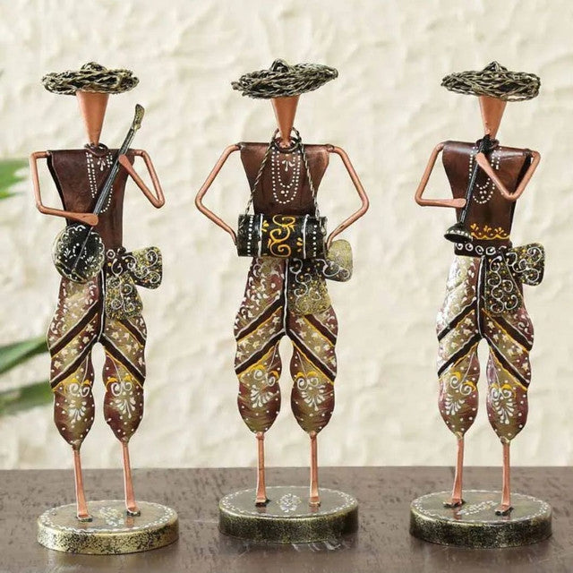 Musician Iron Human Figurine | Set of 3