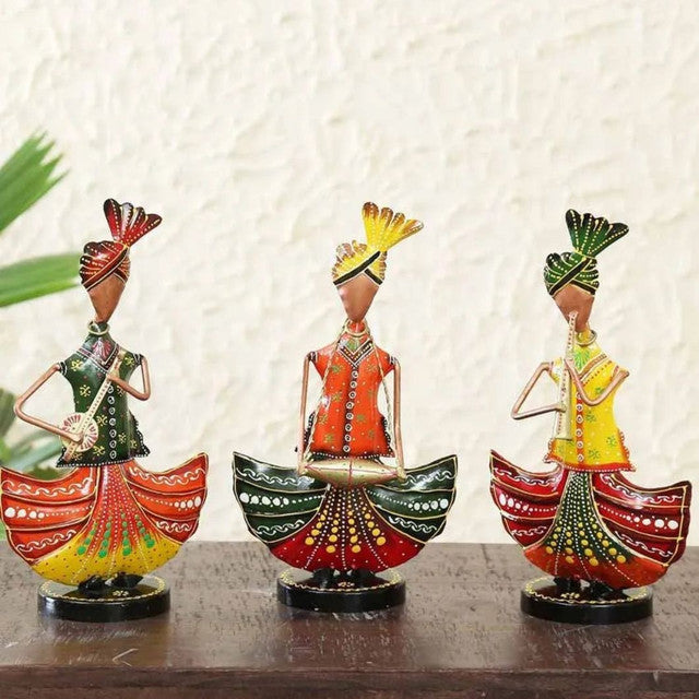 Punjabi Iron Human Figurine | Set of 3