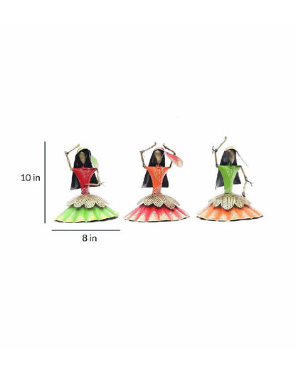 Musician Iron Dolls Figurines | Set Of 3