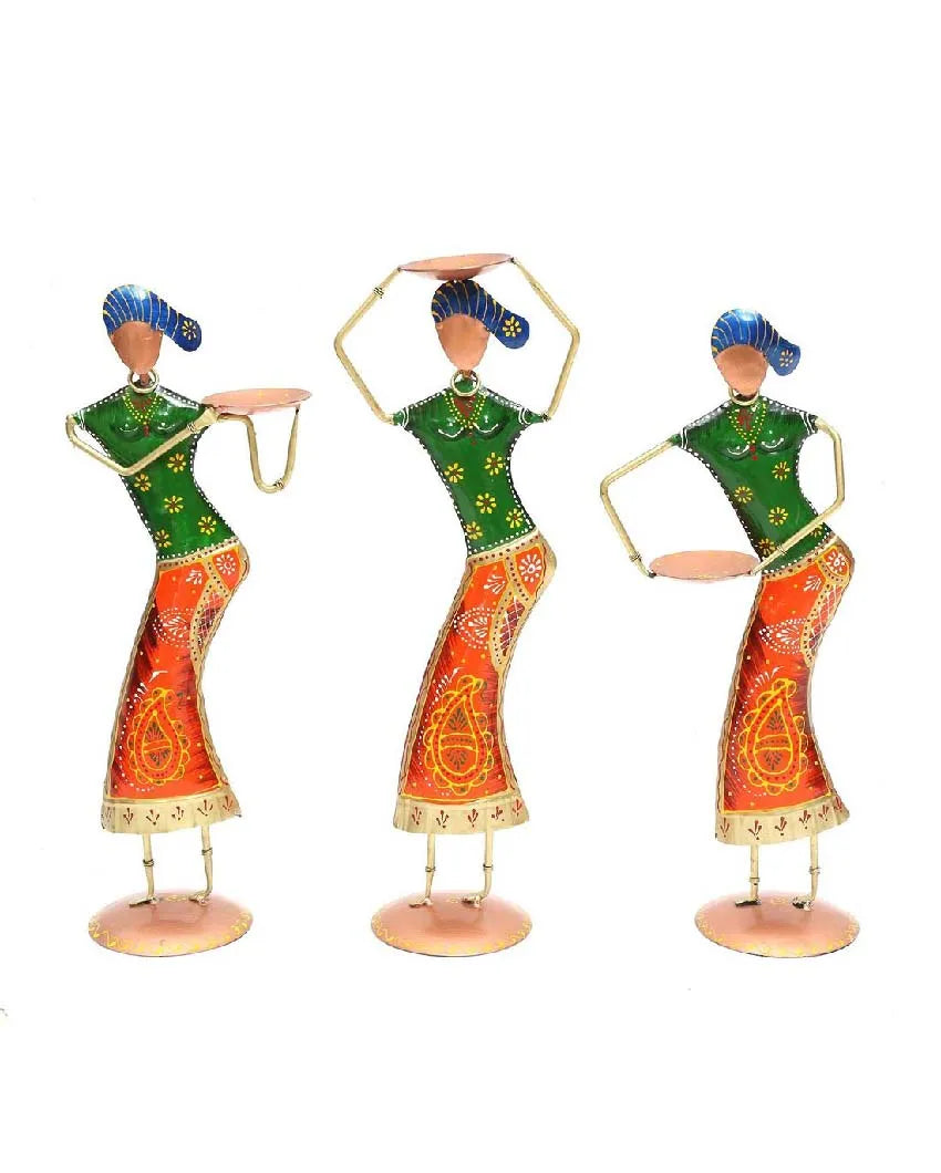 Lady Iron Farmer Figurine | Set Of 3