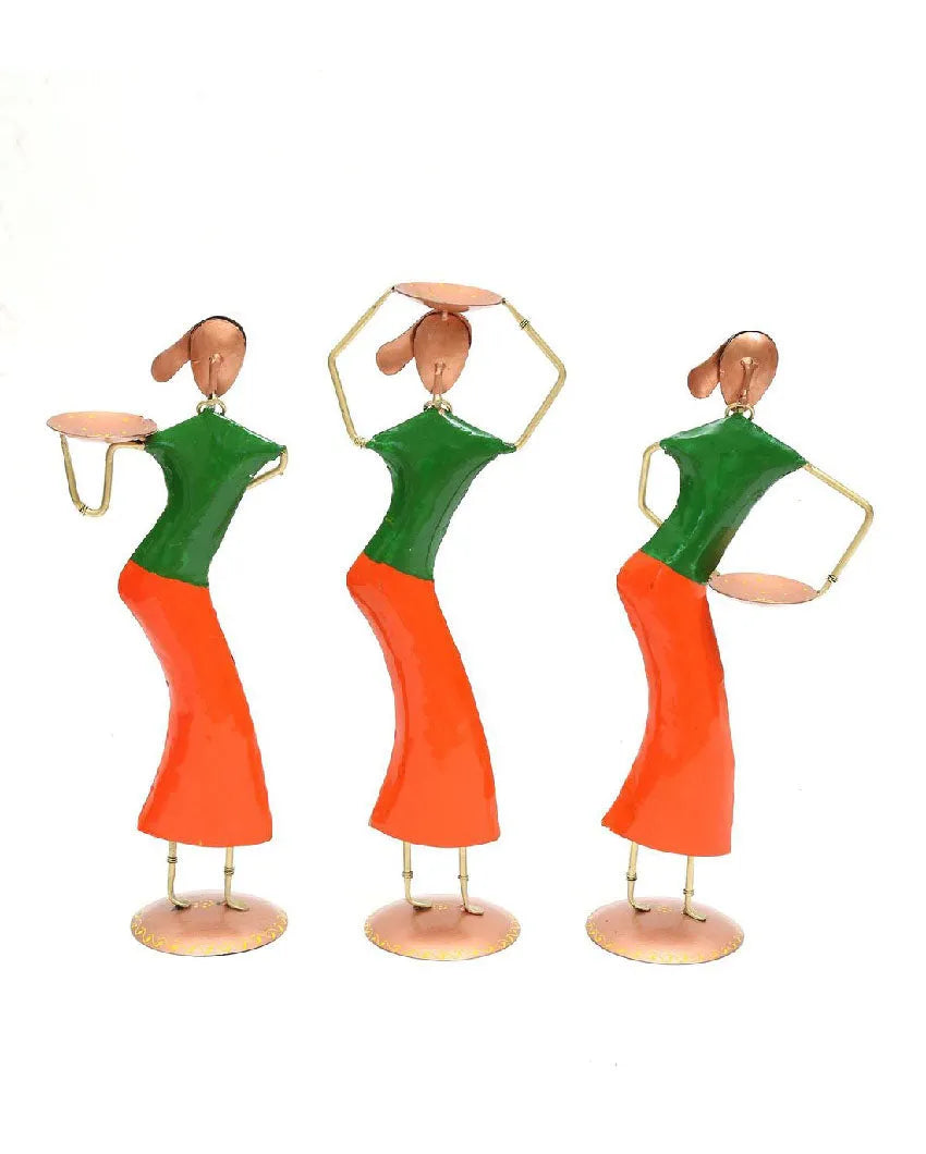 Lady Iron Farmer Figurine | Set Of 3