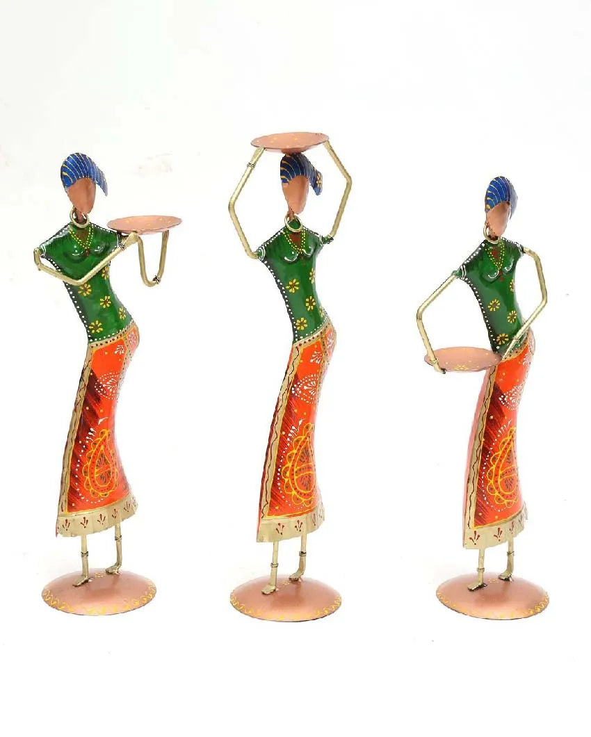 Lady Iron Farmer Figurine | Set Of 3