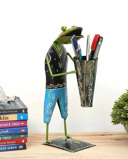 Frog Iron Pen Holder