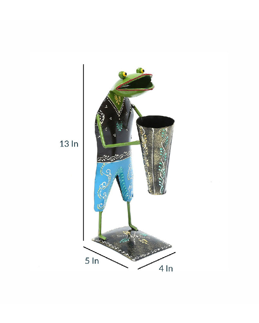 Frog Iron Pen Holder