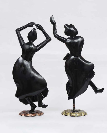 Kathak Iron Lady Figurine Set Of 2