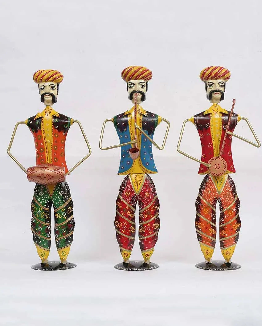 Musician Rajasthani Iron Human Figurine | Set Of 3