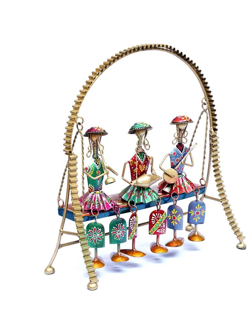 Lady Musician Jhula Table Decorative