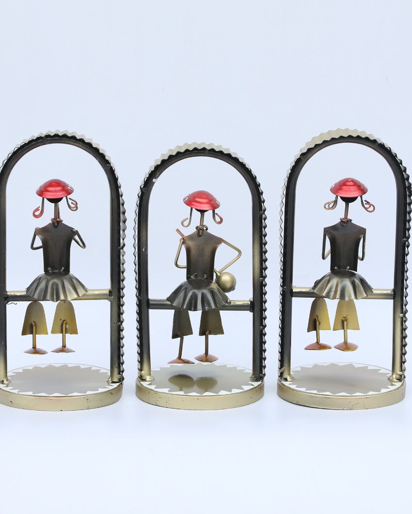 Iron Musician Dolls Table | Set of 3