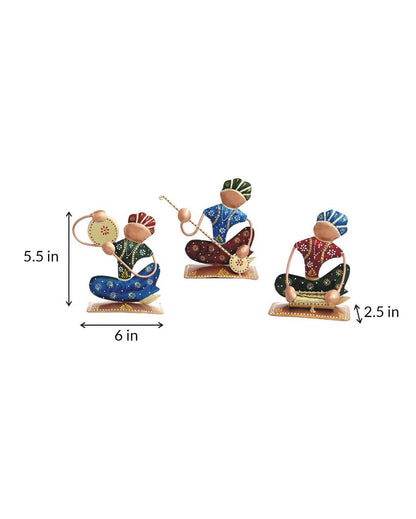 Decorative Rajasthani Musicians Table | Set of 3