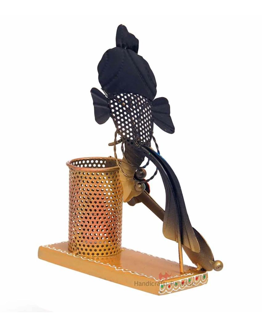 Glamorous Iron Ganesha Pen Stand