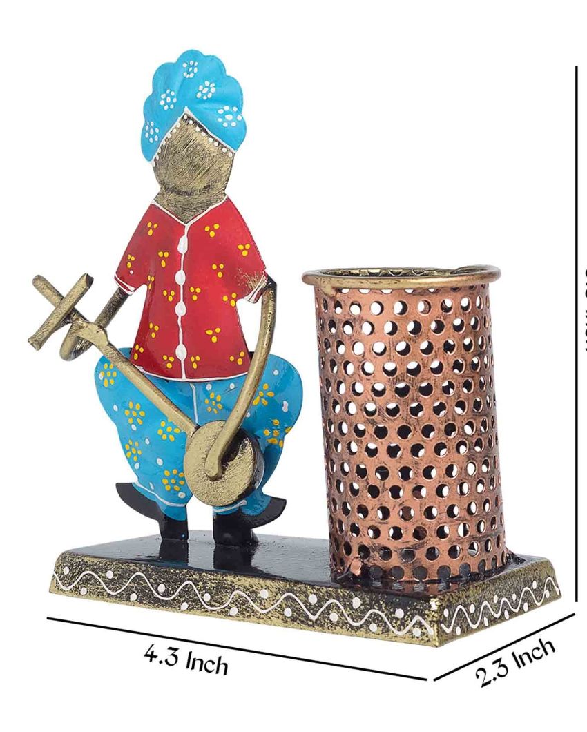 Rajasthani Vintage Musician Pen Stand