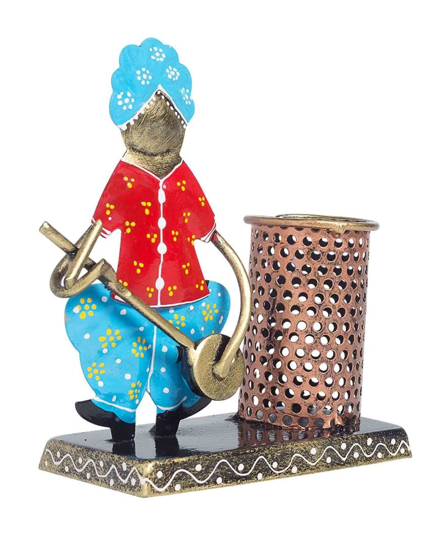 Rajasthani Vintage Musician Pen Stand