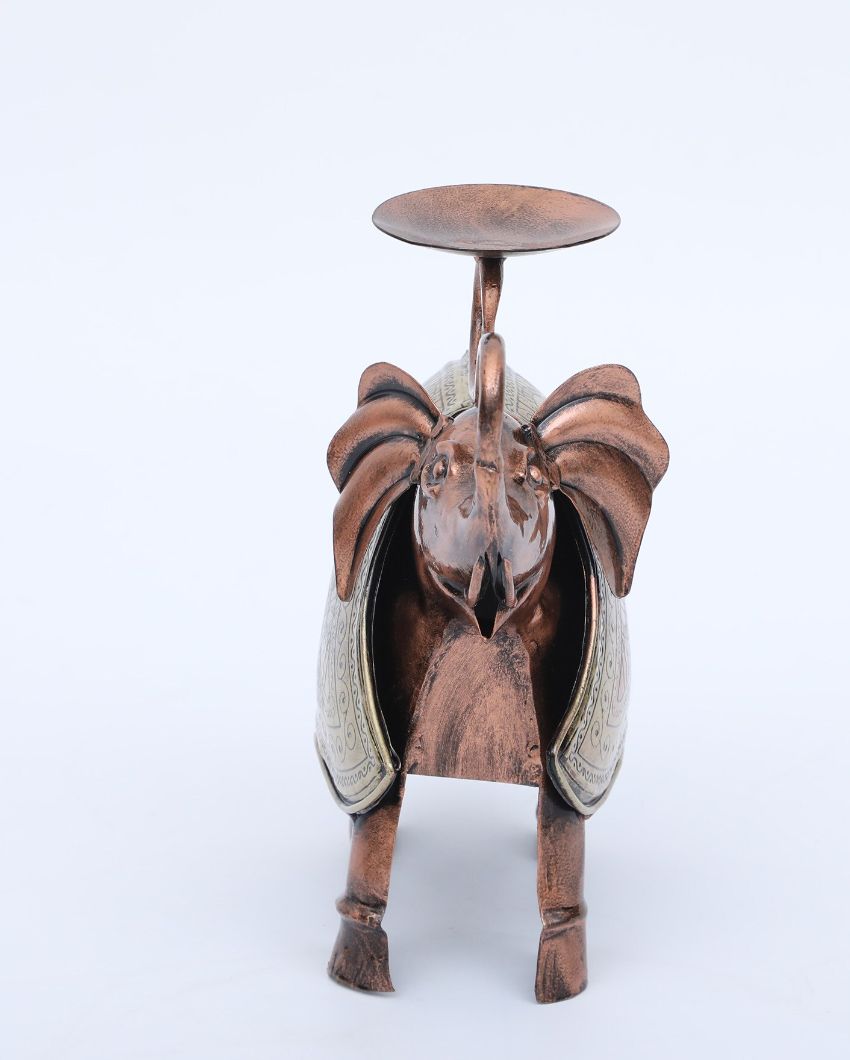 Elegant Decor Piece Metal Elephant Tea light Holder | 11 x 5 x 10 inches